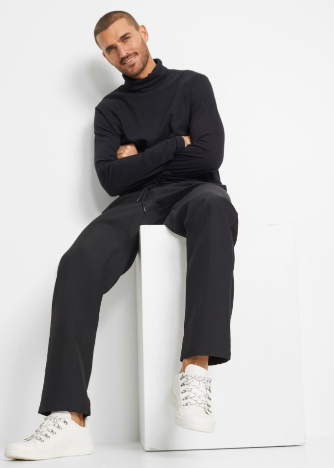 Loose Fit Chino-Schlupfhose aus recyceltem Polyester, Straight