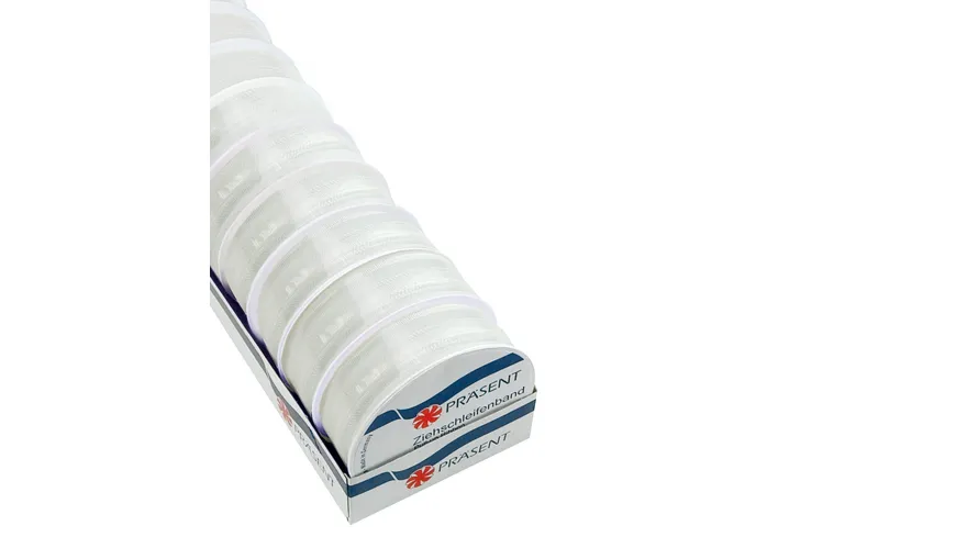PRÄSENT Zierschleifenband weiss 3 m