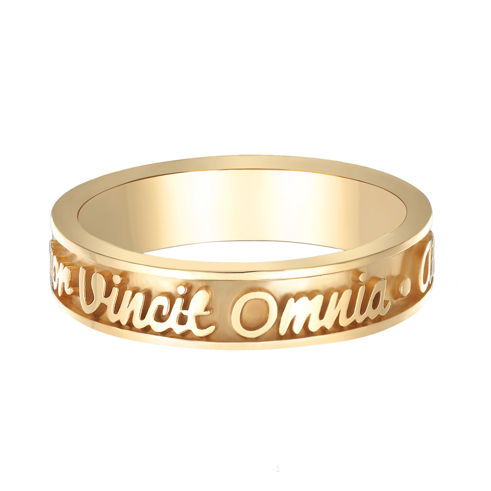 Elli Elli Bague Femmes Bande Mots Amor Vincit Omnia Elegant en argent sterling 925 Bague