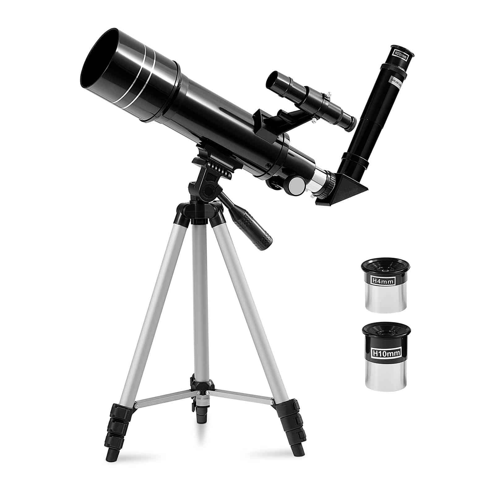 Uniprodo Teleskop Teleskop Fernrohr Refraktor Linsen-Teleskop Ø 70 mm 400 mm