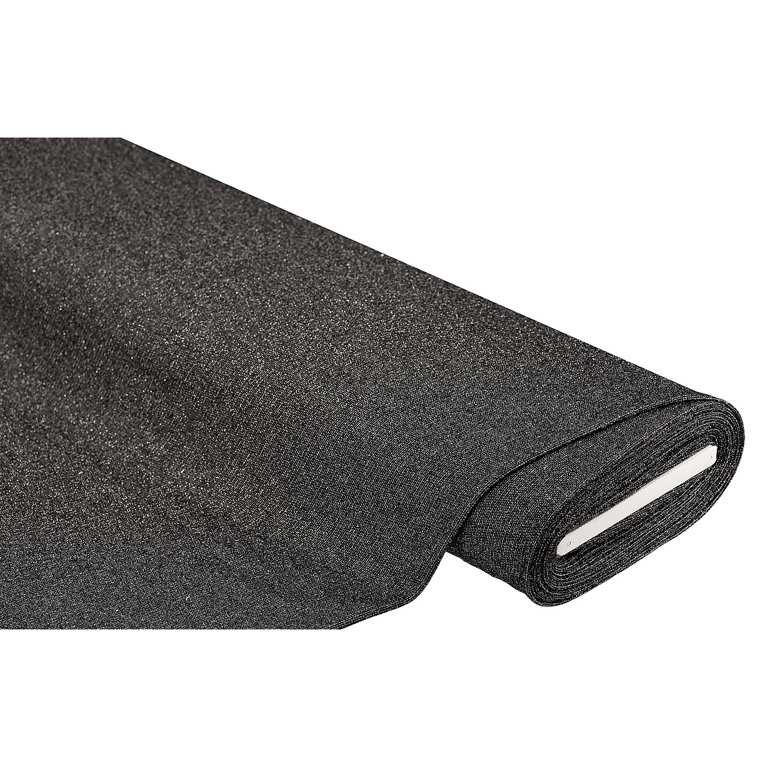 Strickstoff mit silbernem Glitzer, schwarz/silber