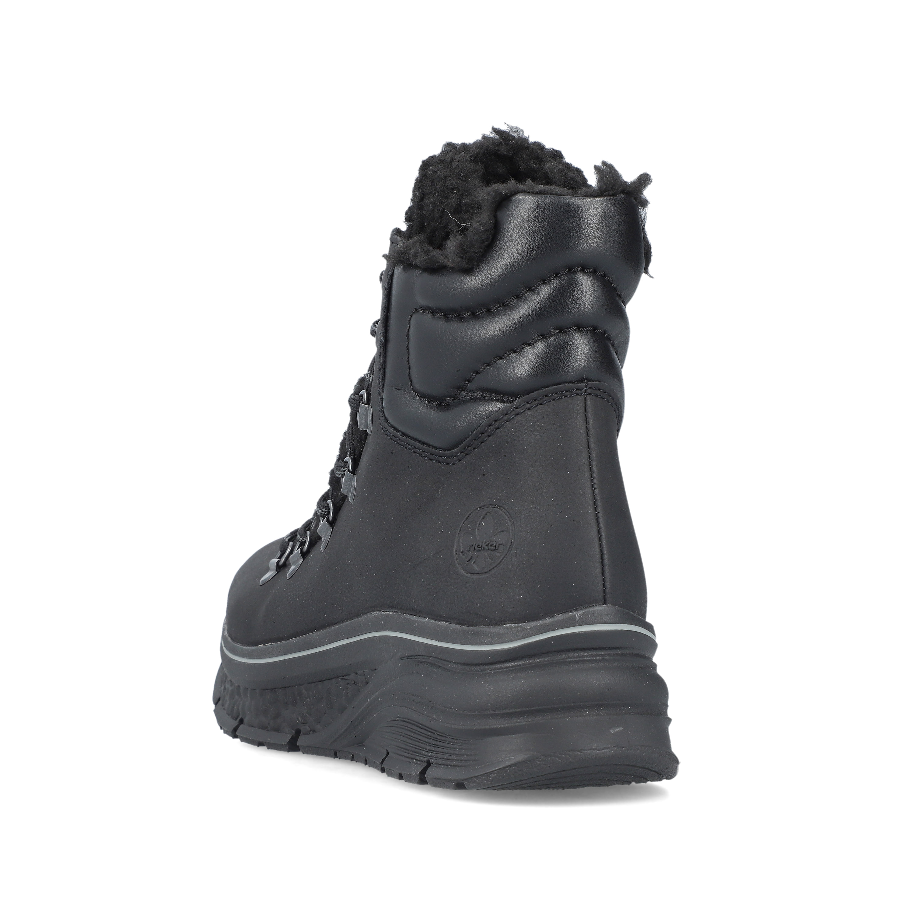 Rieker Damen Schnürstiefel asphaltschwarz
