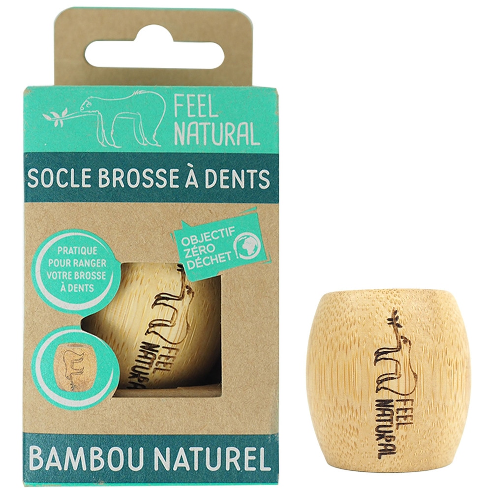 feel natural Socle Brosse à dents en bambou Socle brosse à dents