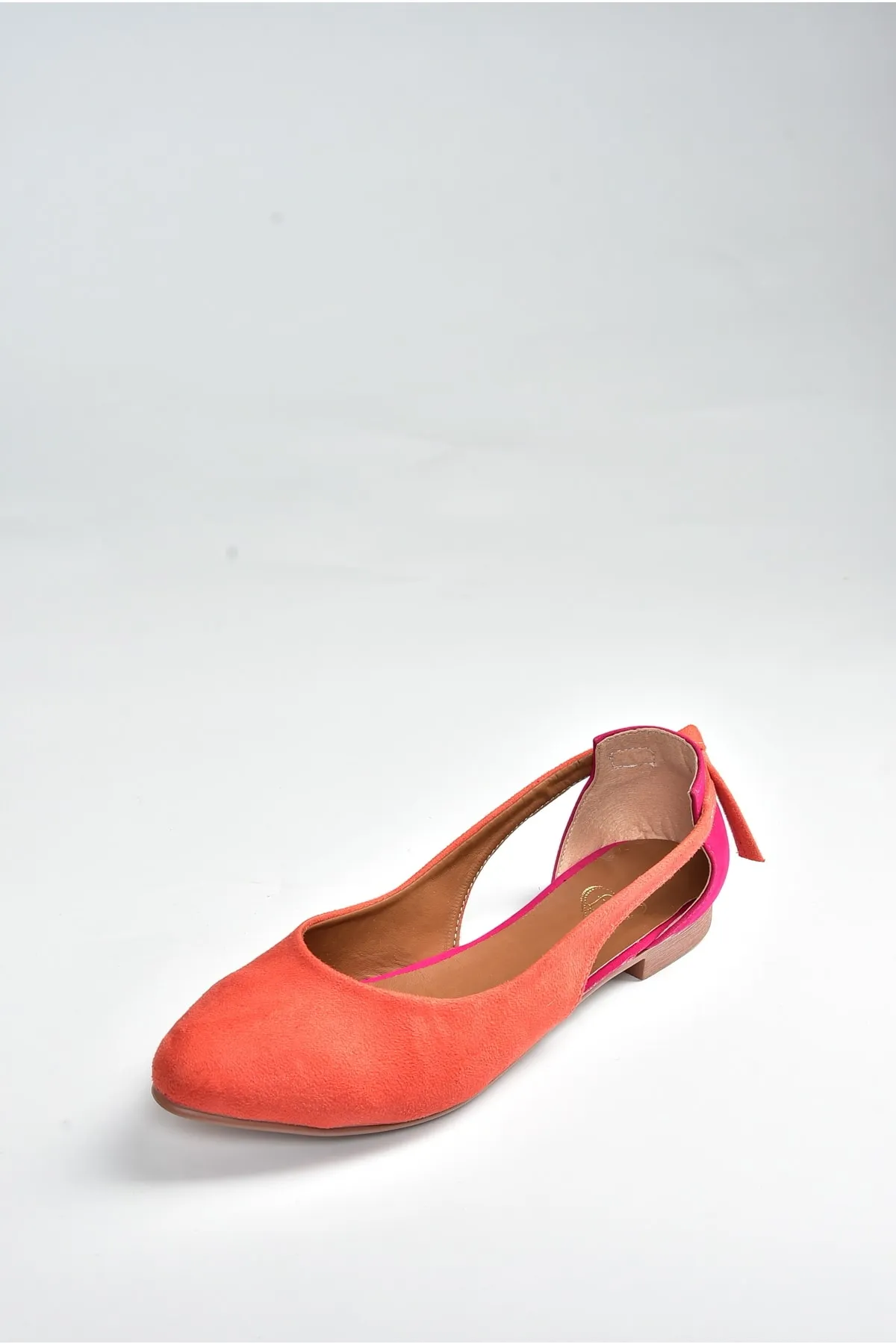 Fox Shoes  Ballerinas aus orangefarbenem Wildleder für Damen