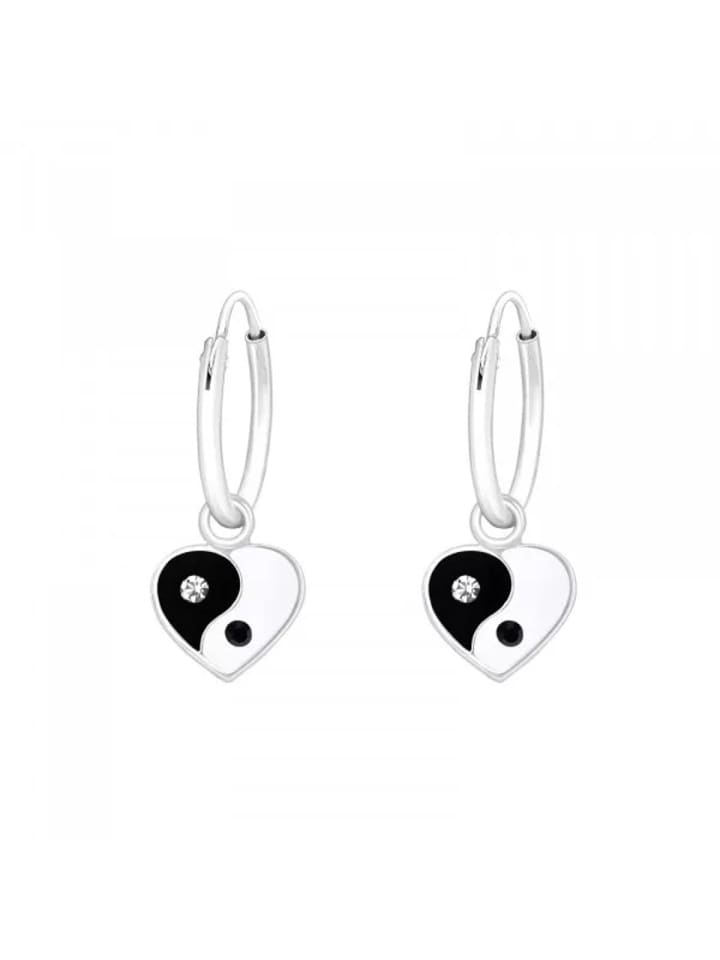 Alexander York Ohrringe YIN YANG Herz in 925 Sterling Silber, 2-tlg. günstig kaufen onesize