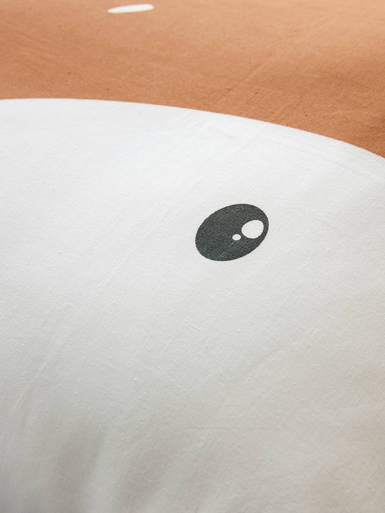 Vertbaudet Baby Kissenbezug BABY FOX, Fuchsgesicht Oeko-Tex - hellbraun
