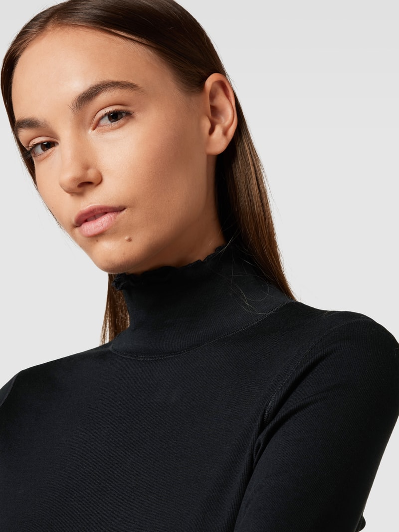Longsleeve mit Turtleneck in schwarz