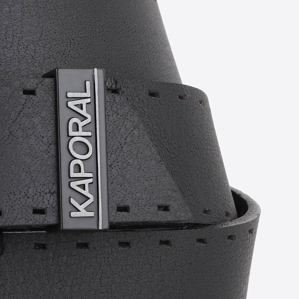 LOTAR  Ceinture en cuir noir Homme