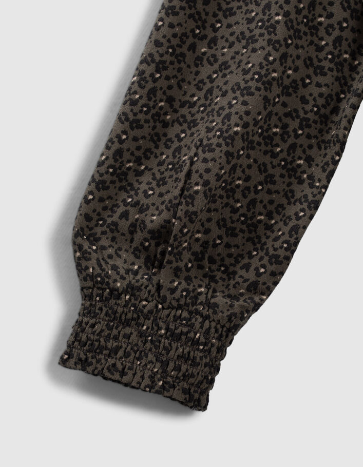 Robe kaki LENZING™ ECOVERO™ imprimé léopard fille