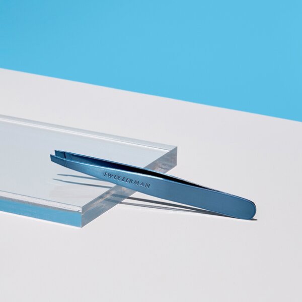 Tweezerman Slant Tweezer - Schräge Pinzette, Bell Bottom Blue Pinzette