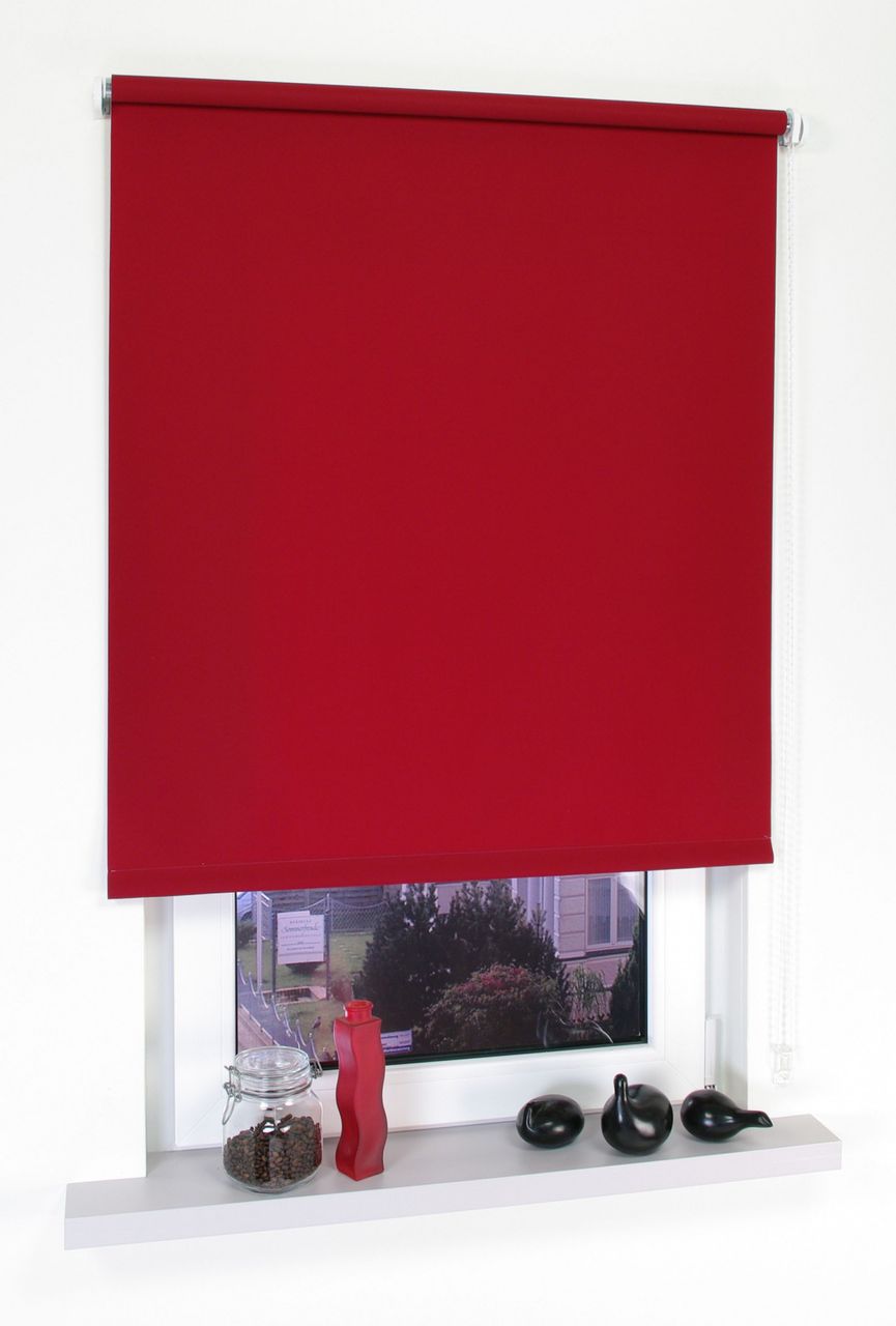 Bella Casa Seitenzugrollo, Kettenzugrollo, 180 x 122 cm, rot