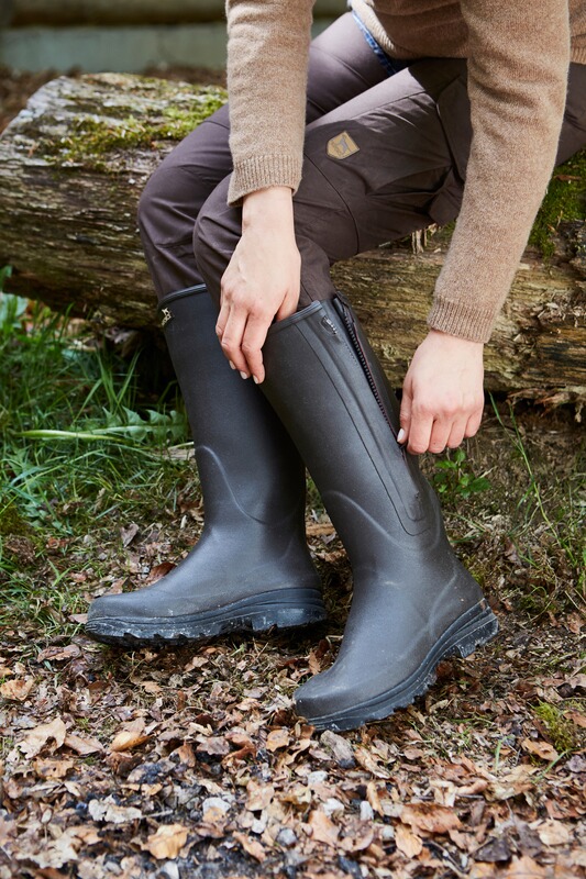 Parforce Gummistiefel mit Rei&szlig;verschluss und Neoprenfutter