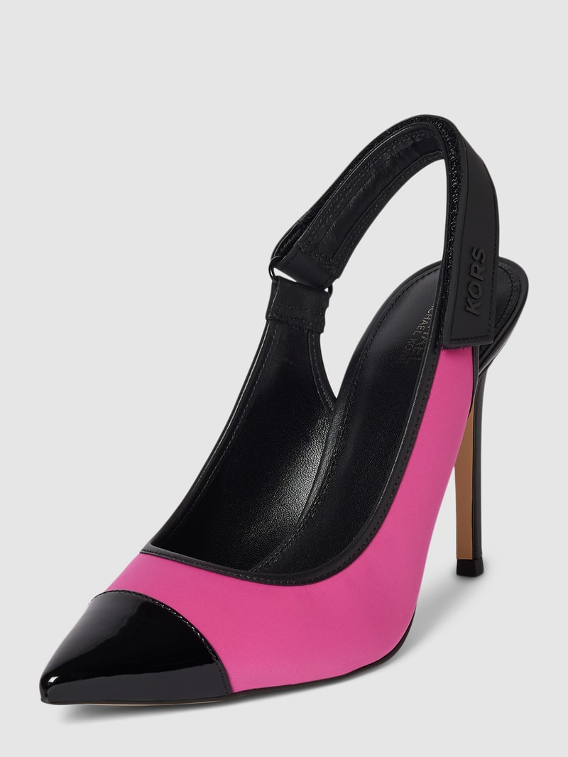 Pumps mit Kontrastbesatz Modell 'KOURTNEY' in pink