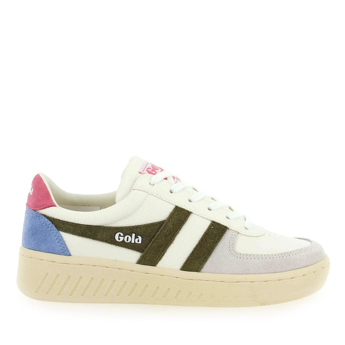 Gola  GRANDSLAM TRIDENT CLA415 - Blanc Kaki