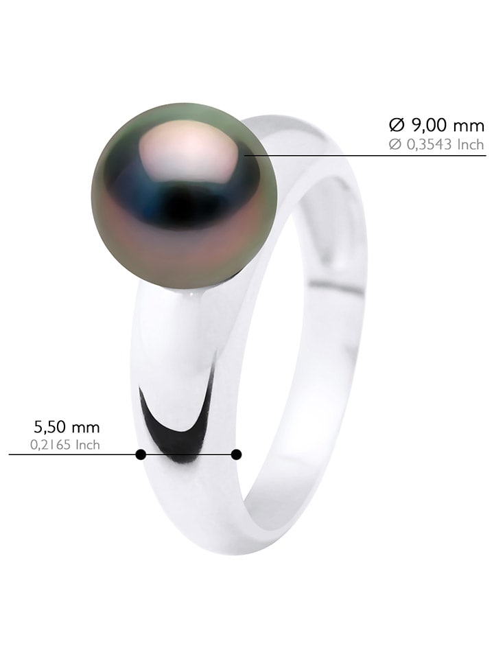 ATELIERS SAINT GERMAIN Silber-Ring mit Tahitizuchtperle günstig kaufen