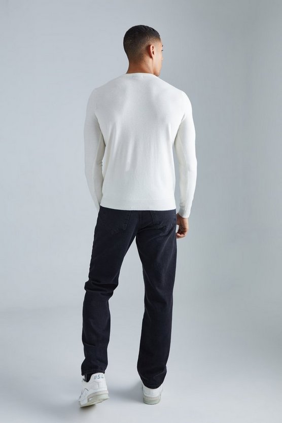 Recycelter Rundhals-Pullover