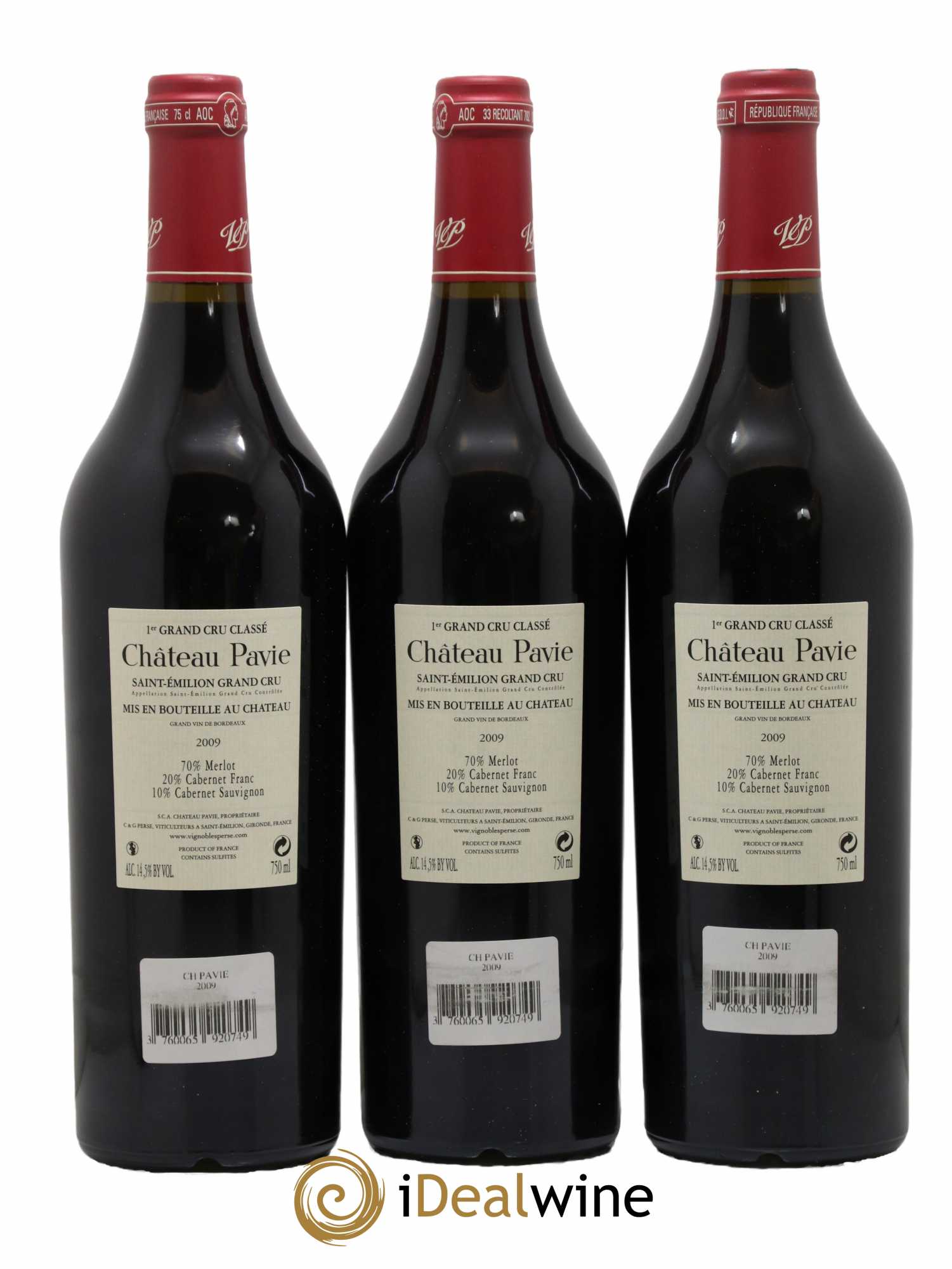 Château Pavie 1er Grand Cru Classé A  2009 - Lot de 6 Bouteilles