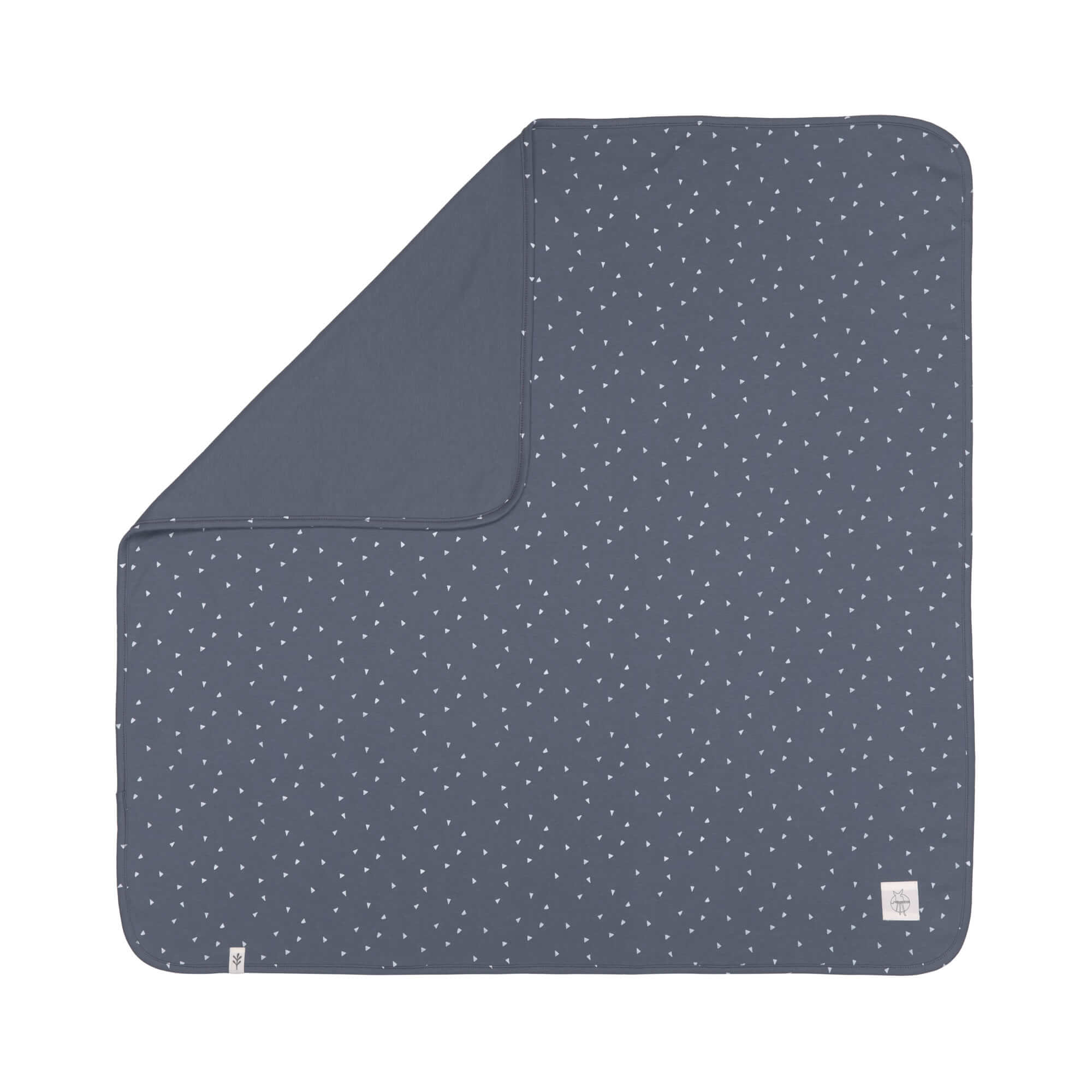 Babydecke - Bio Baumwolle, Triangle Blue