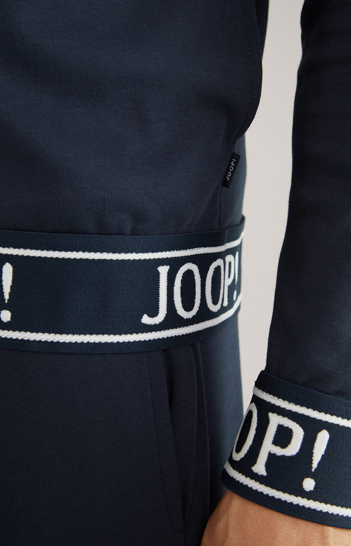 Hoodie-Sweatjacke in Dunkelblau