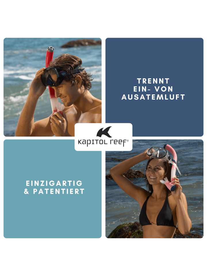Kapitol Reef Schnorchel Ventilschnorchel Tauchen Kapitol Reef Profiqualität rot günstig kaufen onesize