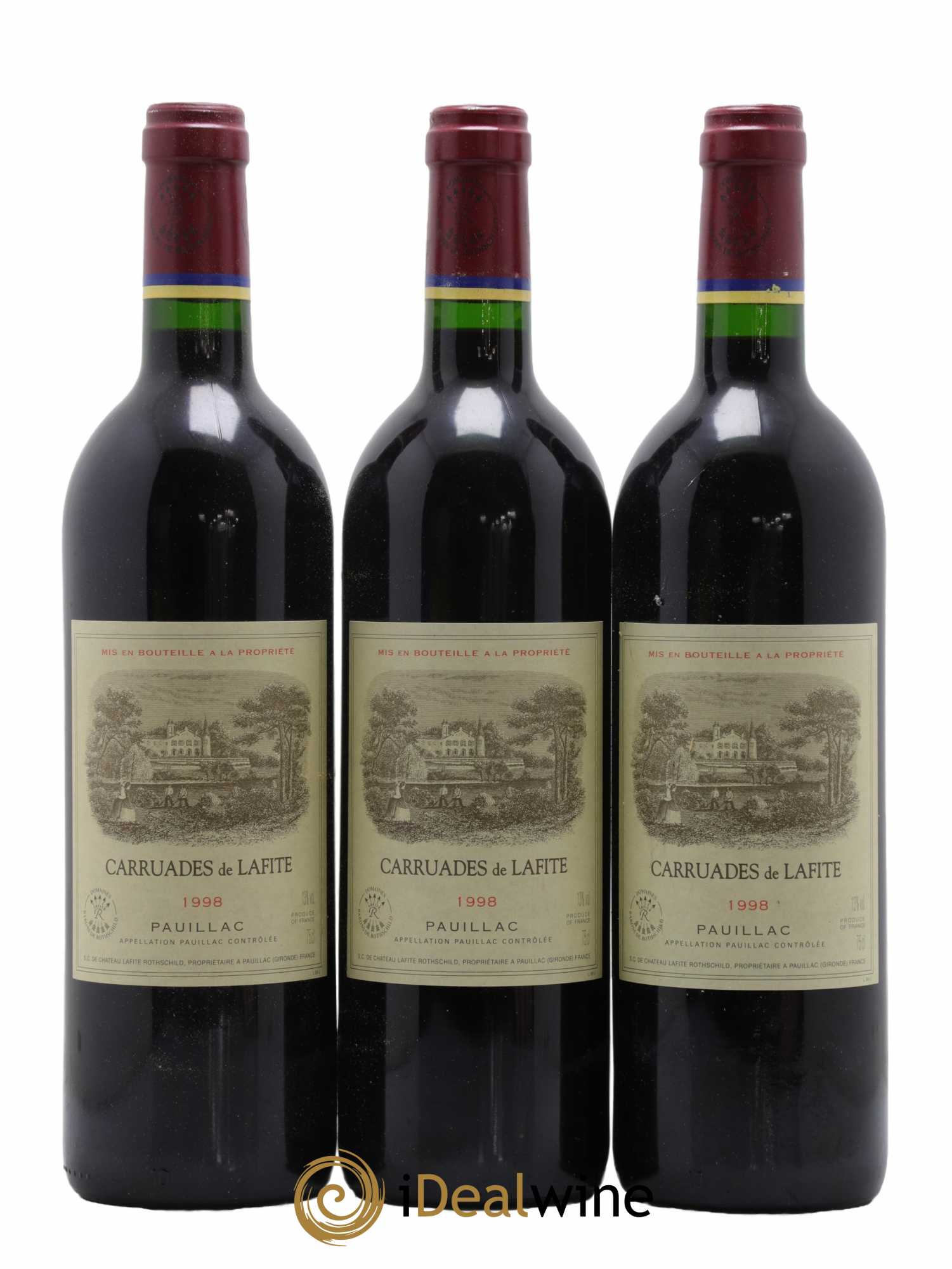 Carruades de Lafite Rothschild Second vin  1998 - Lot de 12 Bouteilles
