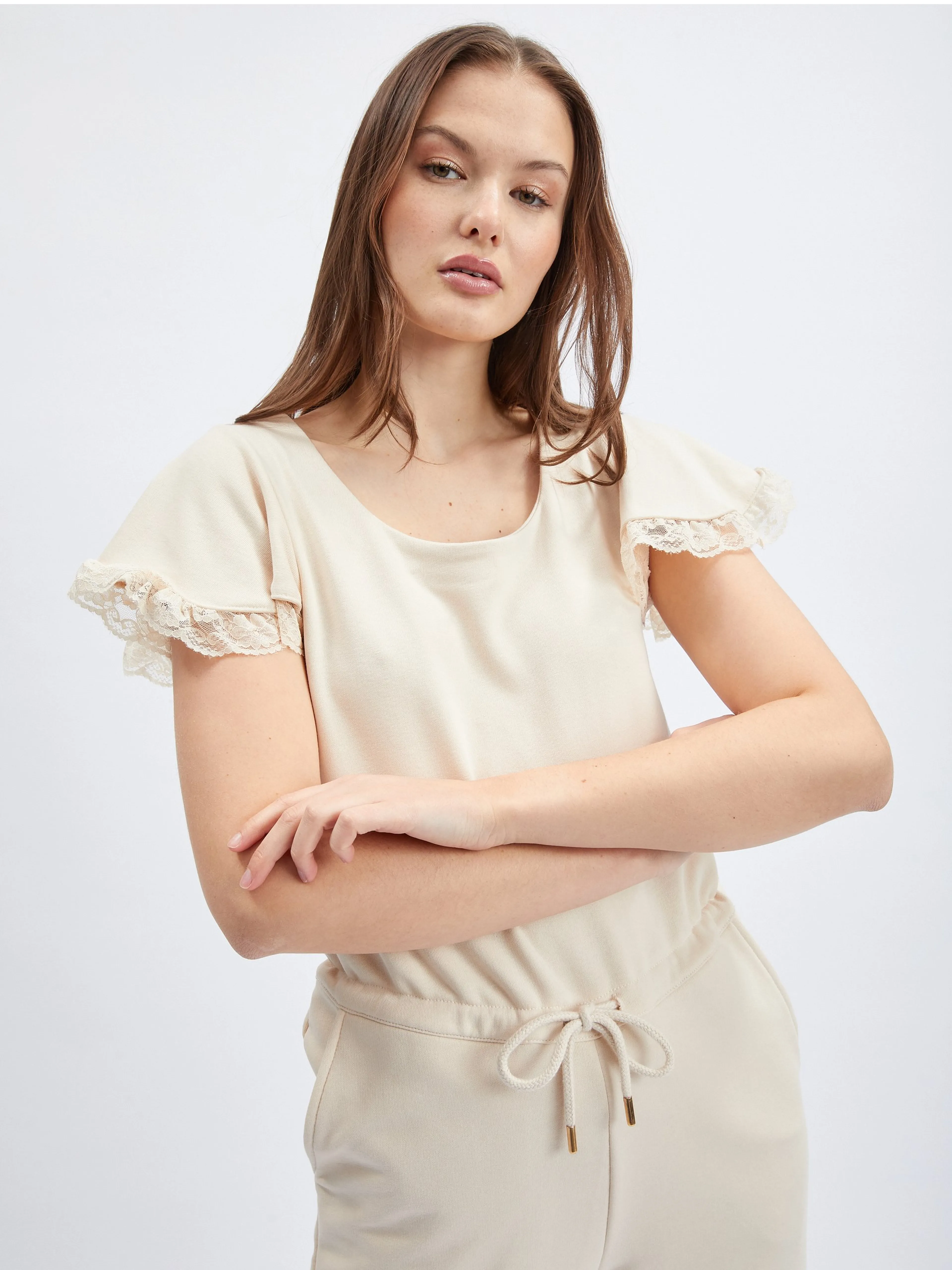Cremefarbener Damen-Overall ORSAY