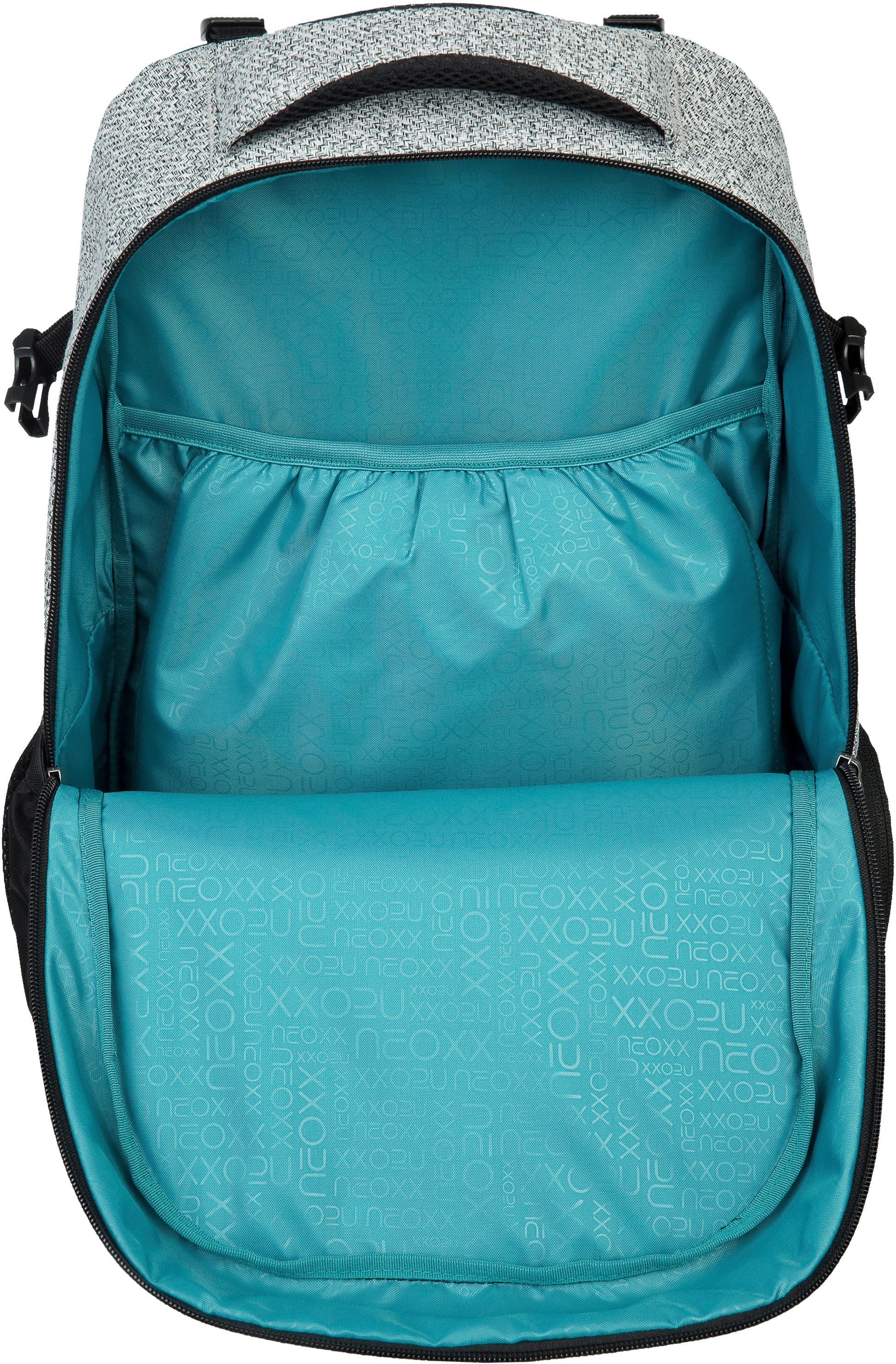 neoxx Schulrucksack Active, Wool the World, aus recycelten PET-Flaschen