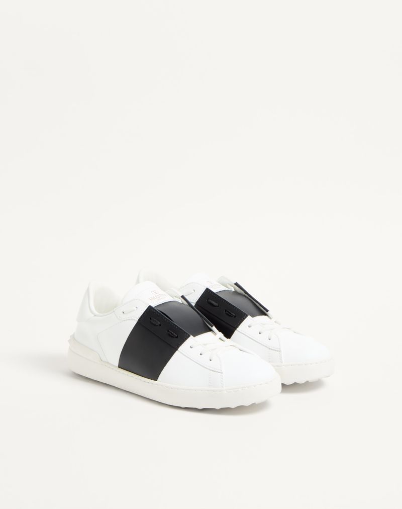 Baskets ouvertes en cuir de veau