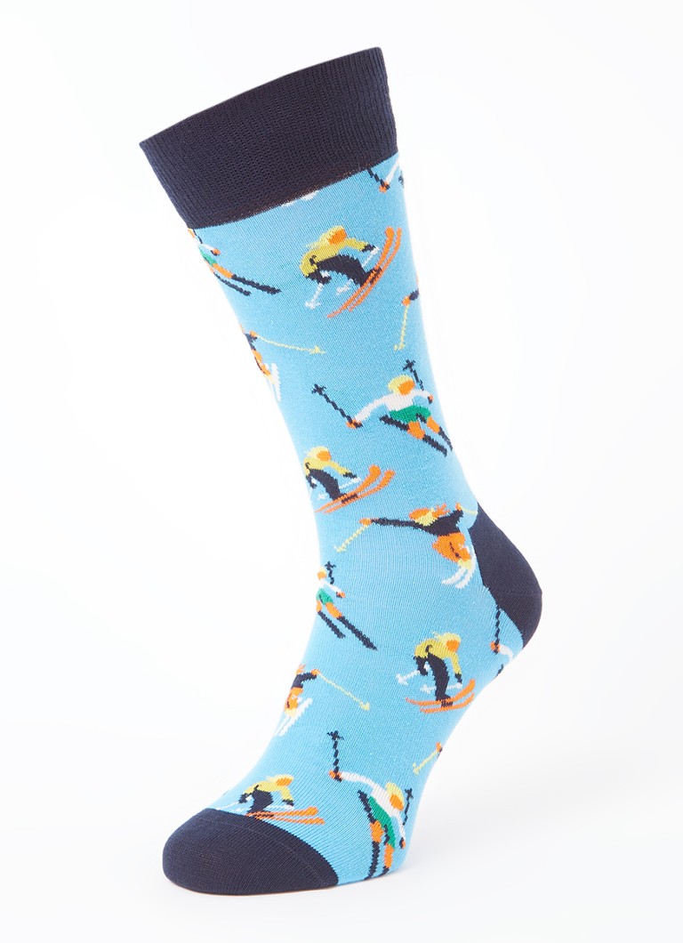 Skarpety narciarskie Happy Socks, sprzedawane w paczkach po 2 sztuki w pudełku prezentowym.