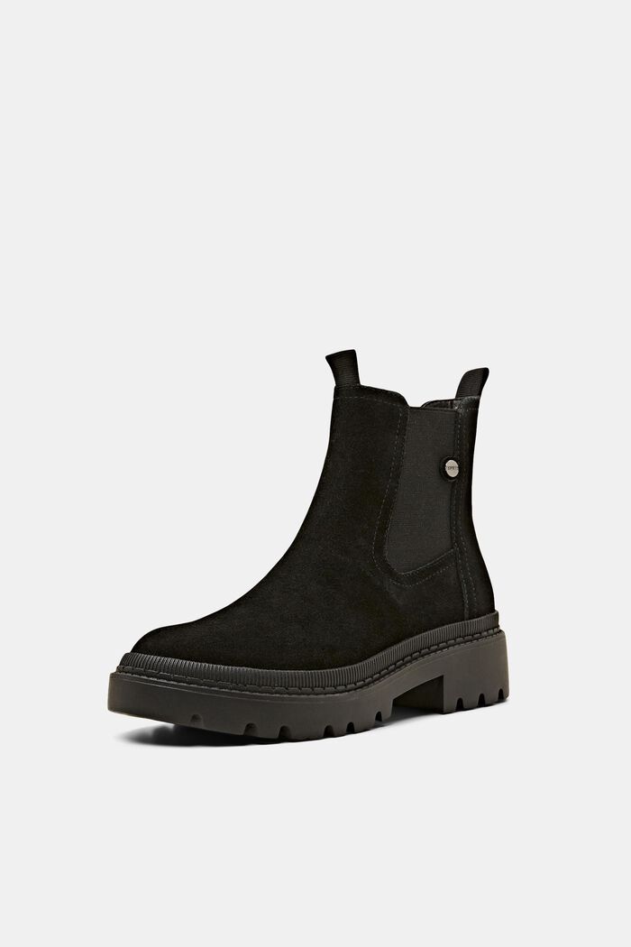 Boots aus echtem Veloursleder