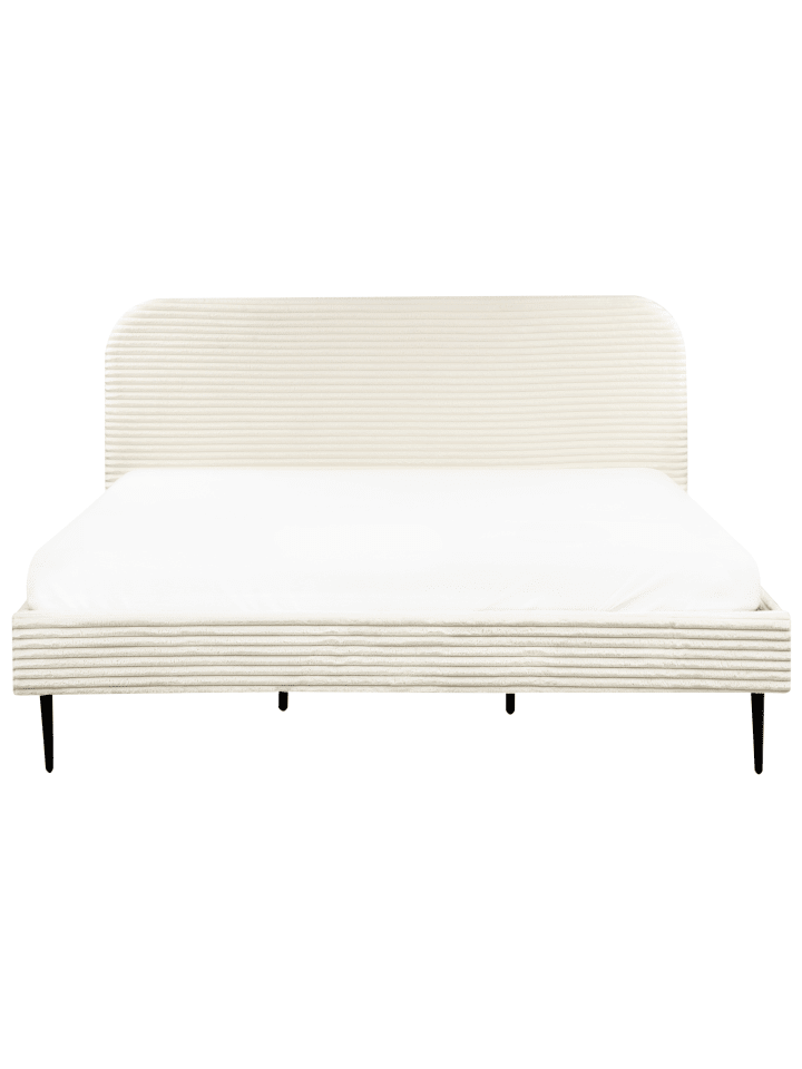 Beliani Doppelbett FLAYAT in Weiß/Schwarz - (W) 193 x (H) 109 x (L) 215 cm günstig kaufen onesize
