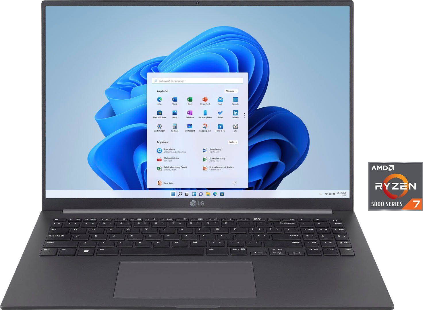 LG UltraPC Notebook (40,6 cm/16 Zoll, AMD Ryzen 7 5825U, Radeon Vega Graphics, 1000 GB SSD)