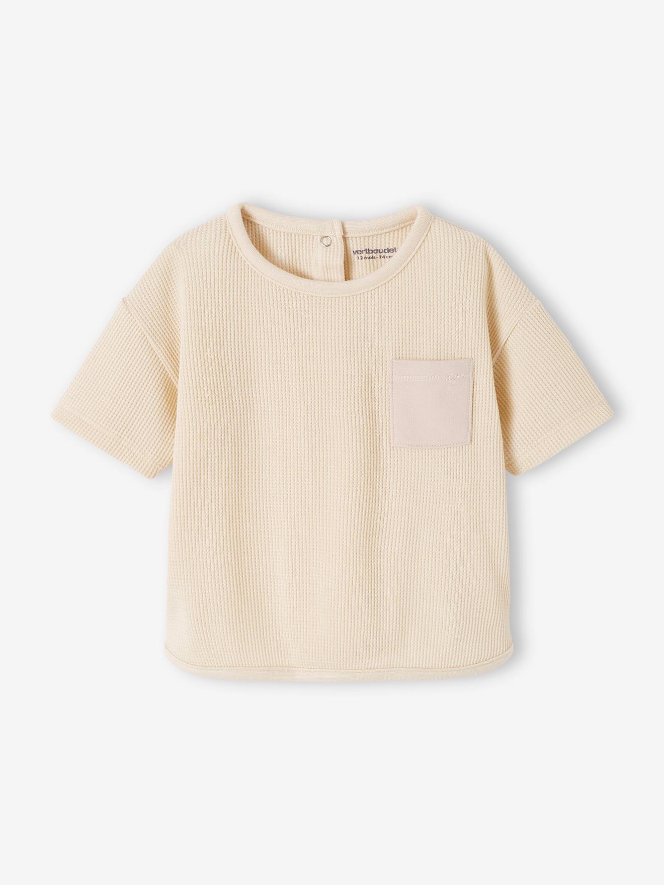 Vertbaudet Baby-Set: T-Shirt & Joggpants Oeko-Tex - wollweiß