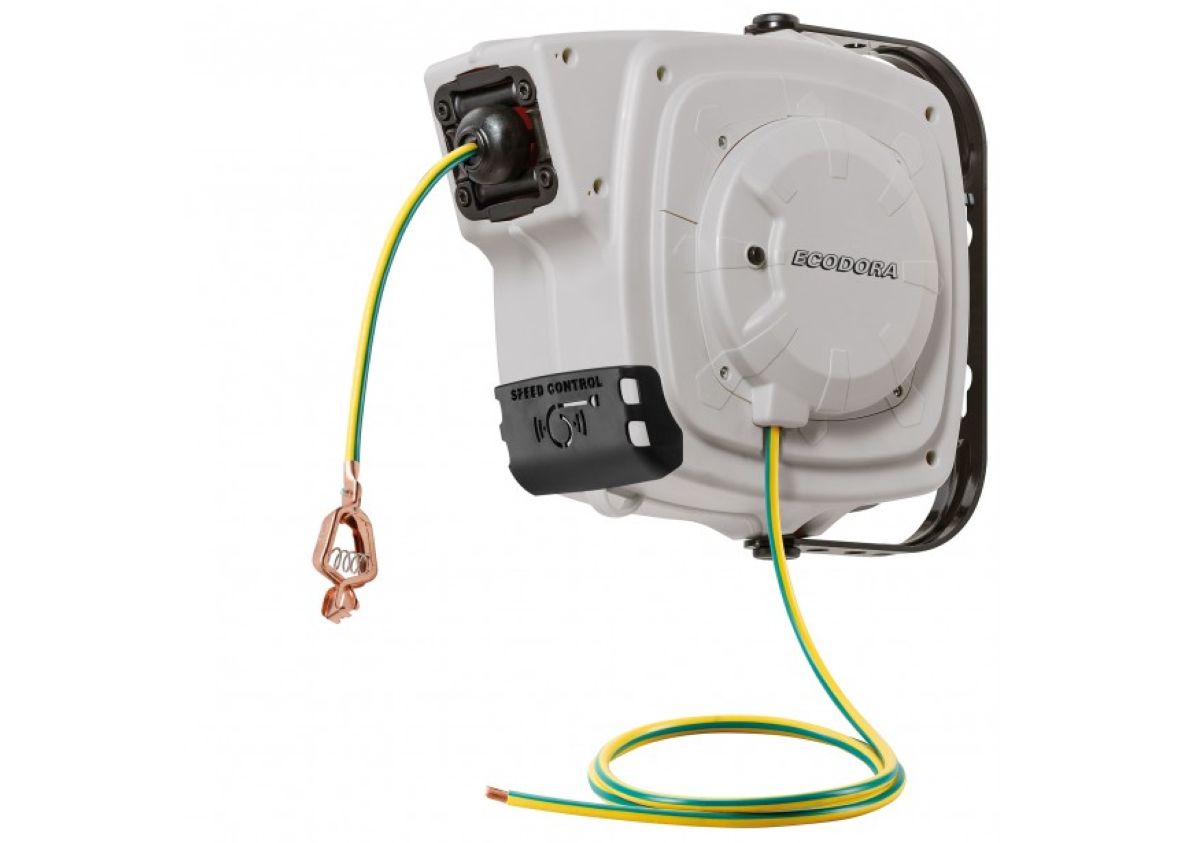 Ecodora 567000004 Bęben na wąż 10m (uziemienie) - kabel 16mm²+SPEEDCONTROL - (0E1161PF)