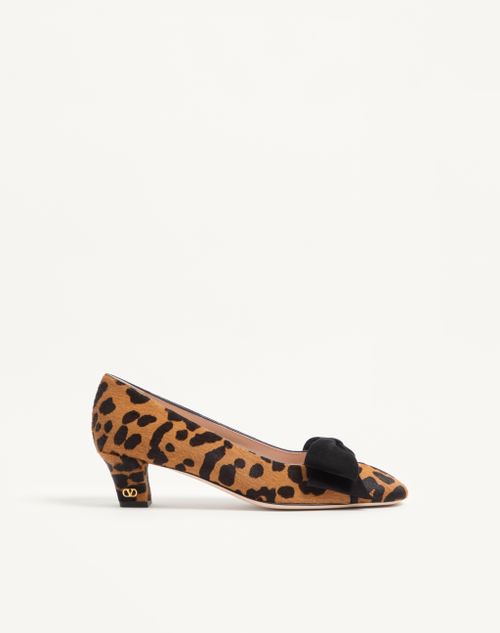 Bowow pumps van 45 mm met ponyvel-effect van kalfsleer