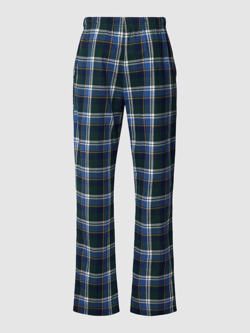 Pyjama-Hose mit elastischem Bund in dunkelgrün