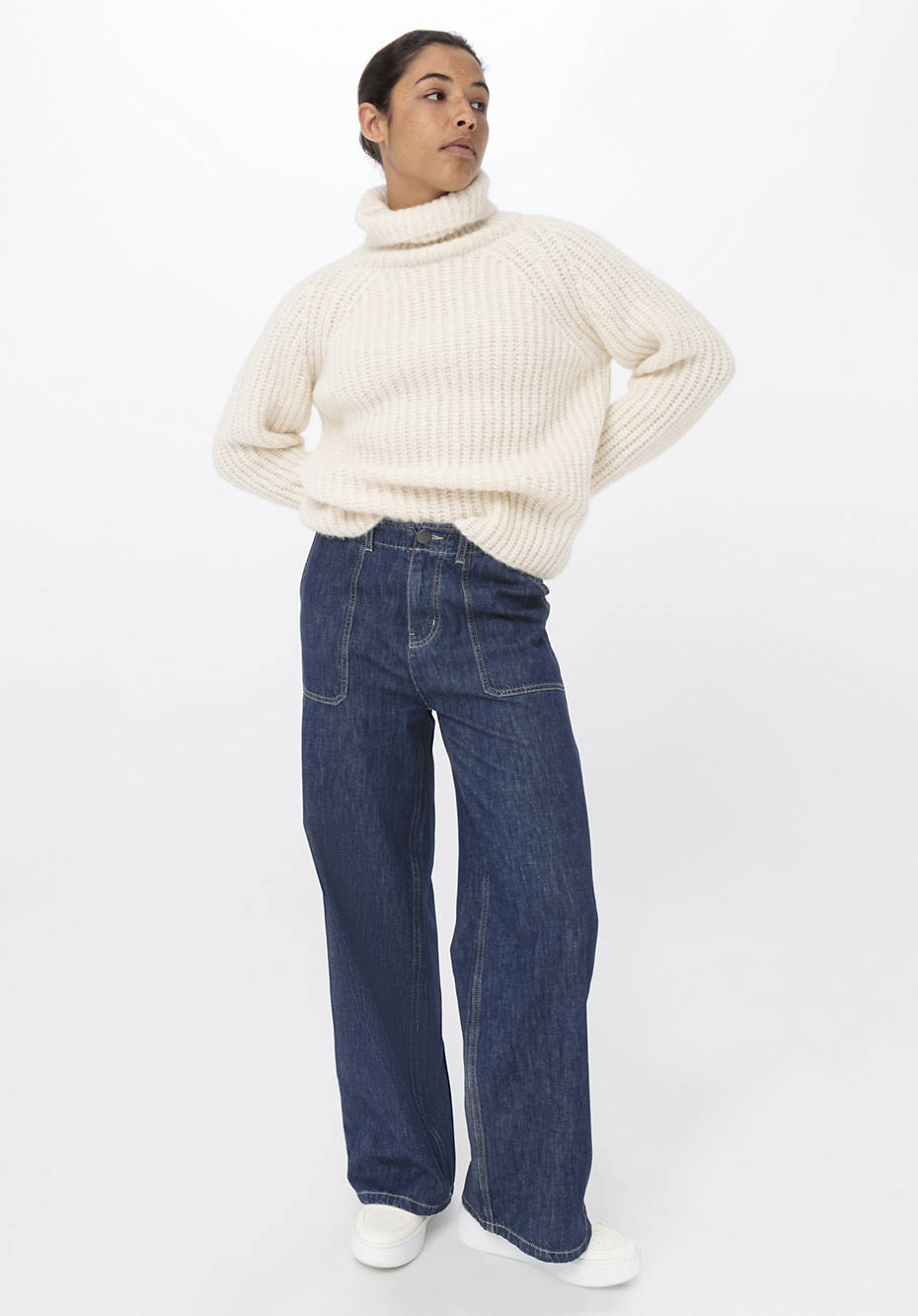 Jeans ALVA Mid Rise Wide Leg aus Bio-Denim mit Kapok