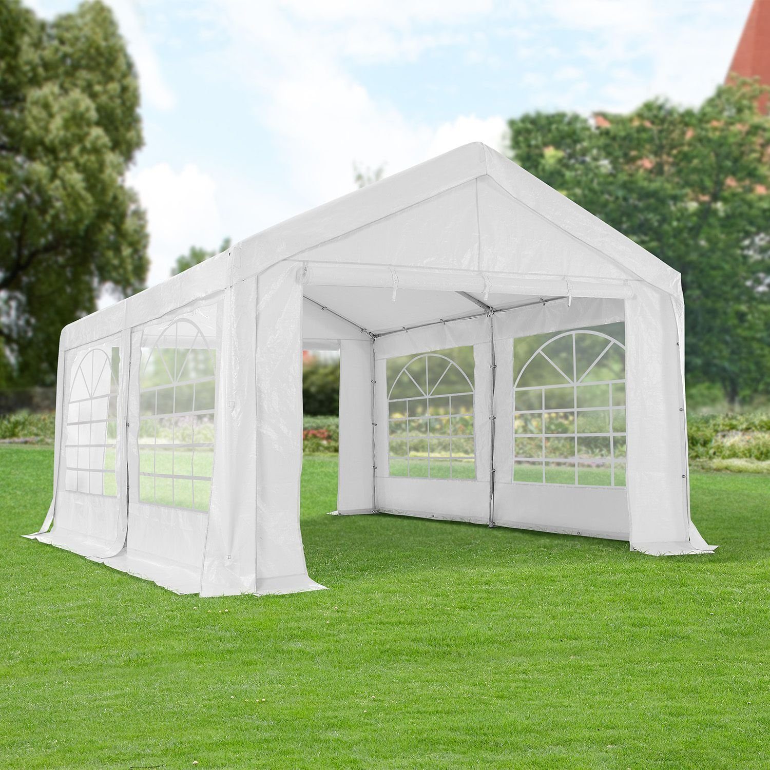 Juskys Partyzelt Gala 3x4 m, groß, stabil und standfest mit einfachem Klick-System