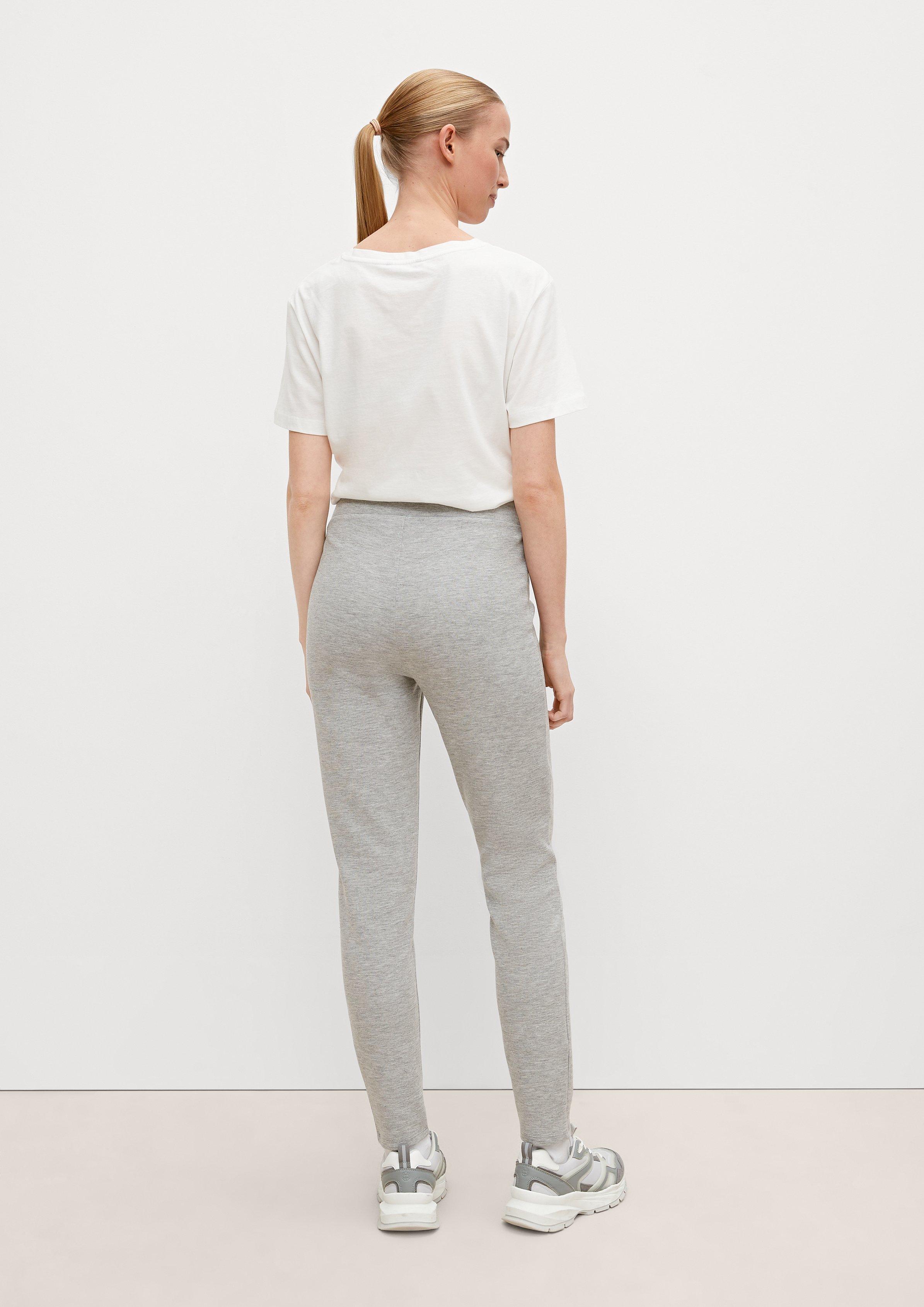 Slim: Leggings mit Pintucks - hellgrau