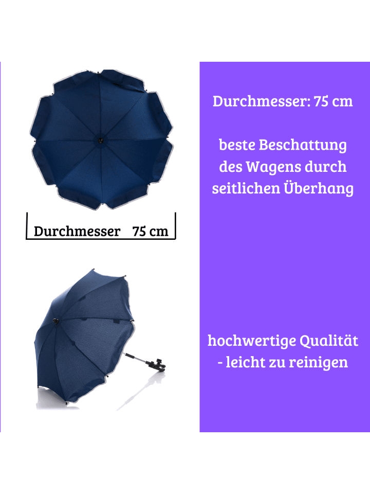 fillikid Sonnenschirm Melange Exklusiv in Marine günstig kaufen onesize