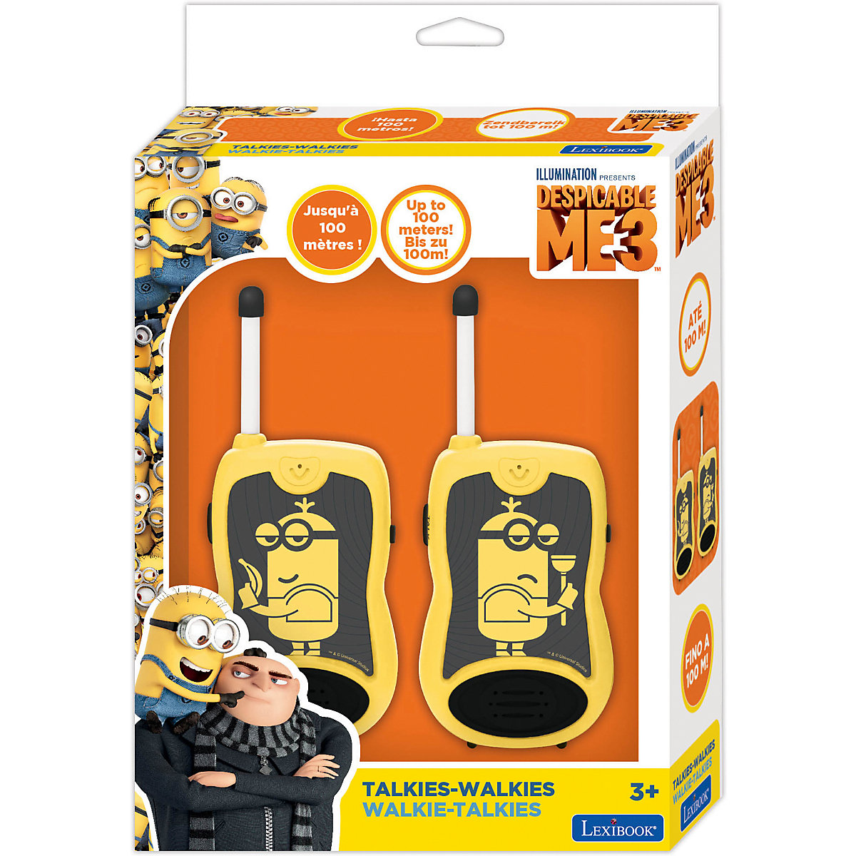 Ich, einfach unverbesserlich Walkie Talkie bis zu 100 m Reichweite mit Gürtelclip