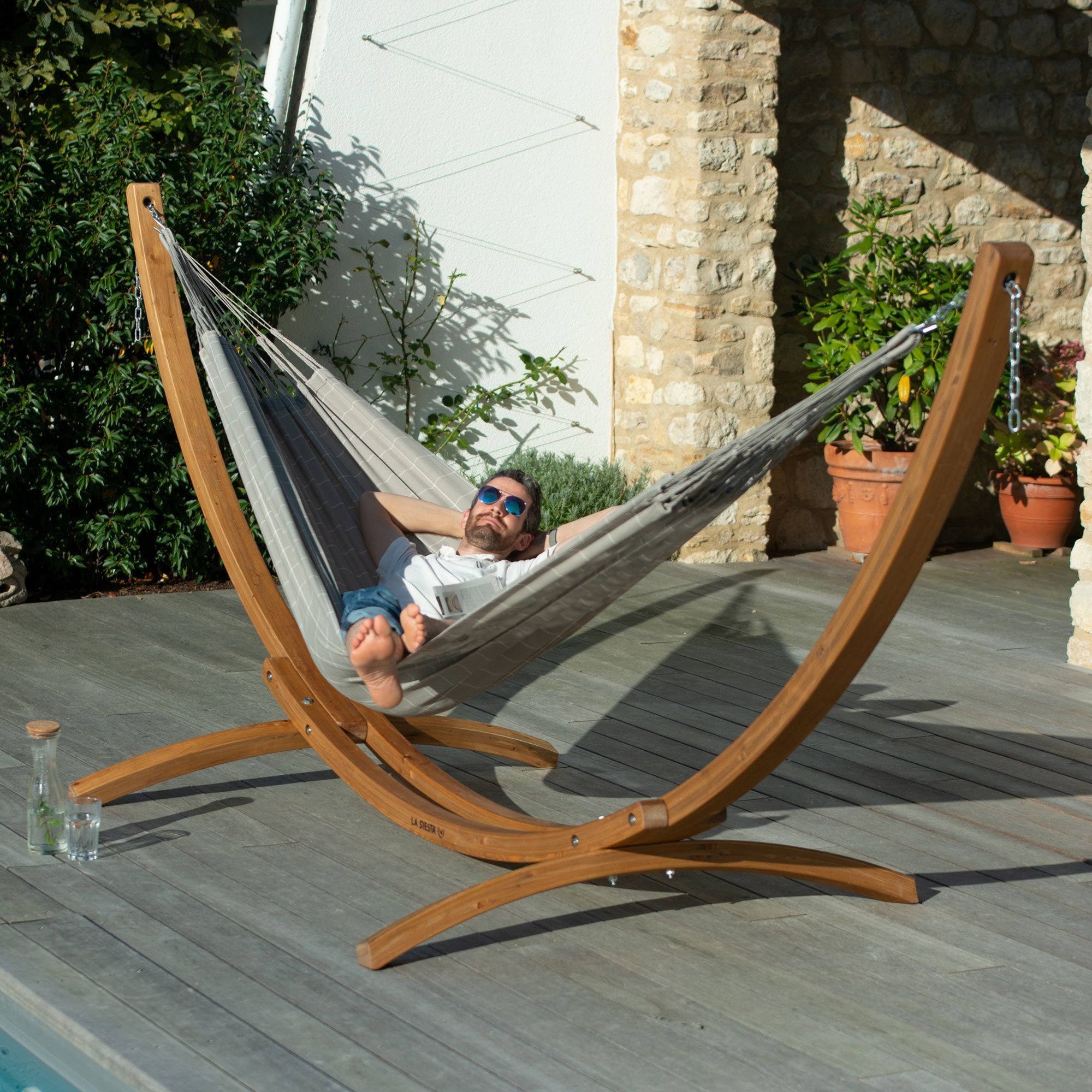 La Siesta Hängematte Brisa Almond - Klassische Doppel-Hängematte Outdoor- LA SIESTA, Hochwertige Qualität