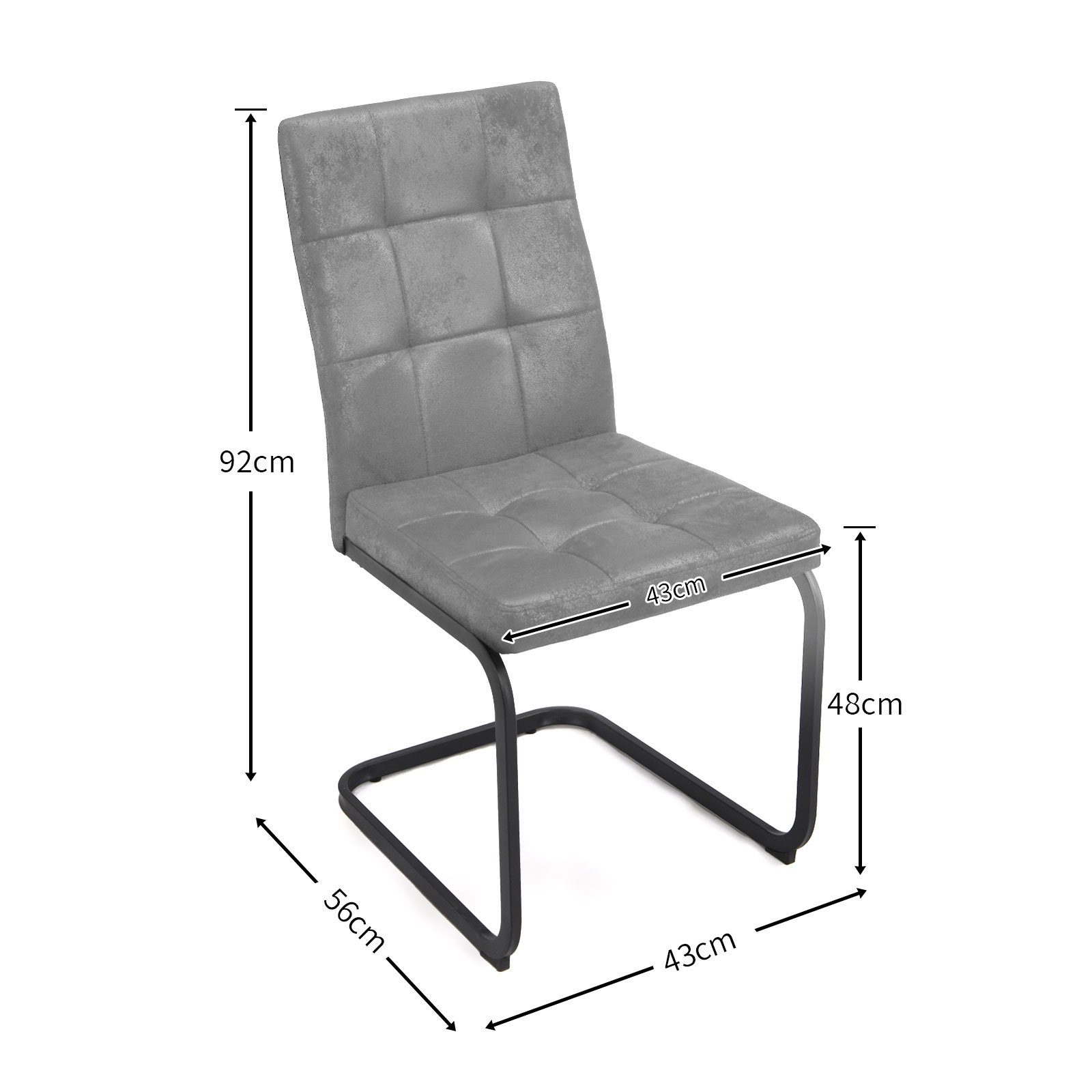 B&D home Freischwinger Freischwinger OLE (4er Set, 4 St), kippsicher, gepolstert