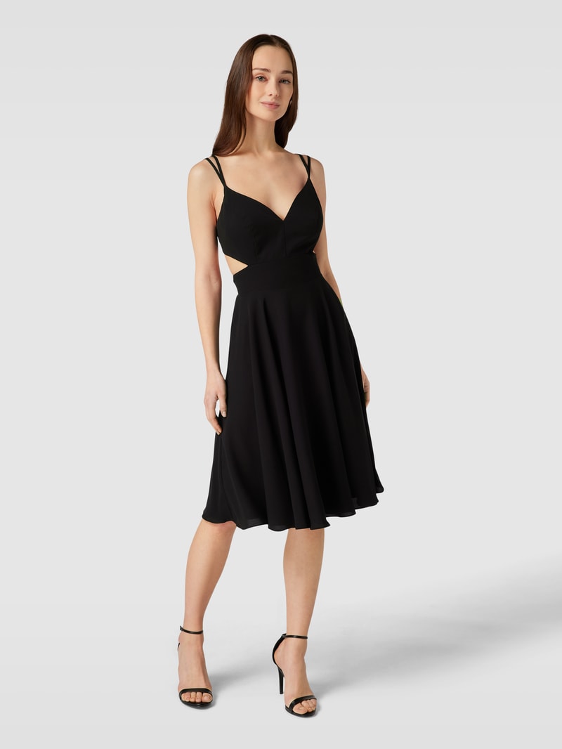 Cocktailkleid mit Cut Out in schwarz