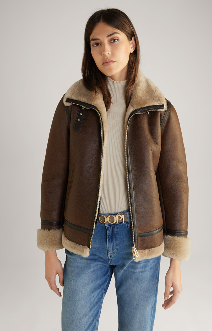Lammfelljacke in Braun