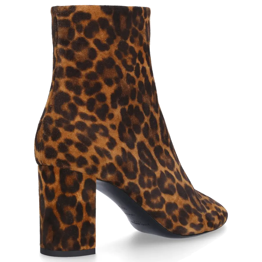 Saint Laurent - Klassische Stiefeletten LOU 75 Veloursleder - braun