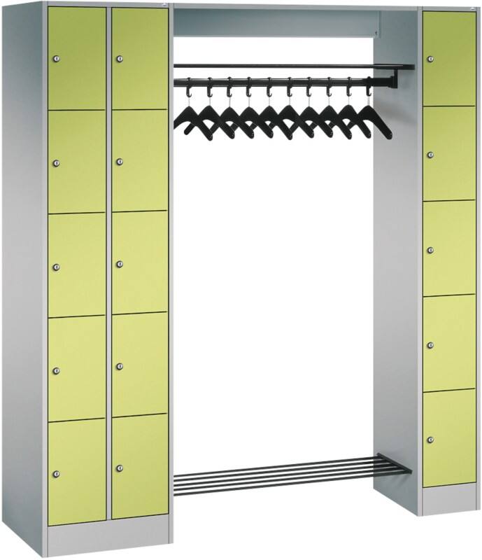 C P Serie 8070 Metall Schließfach 15 Türen Zylinderschloss 2.100 x 480 x 1.950 mm Weiß
