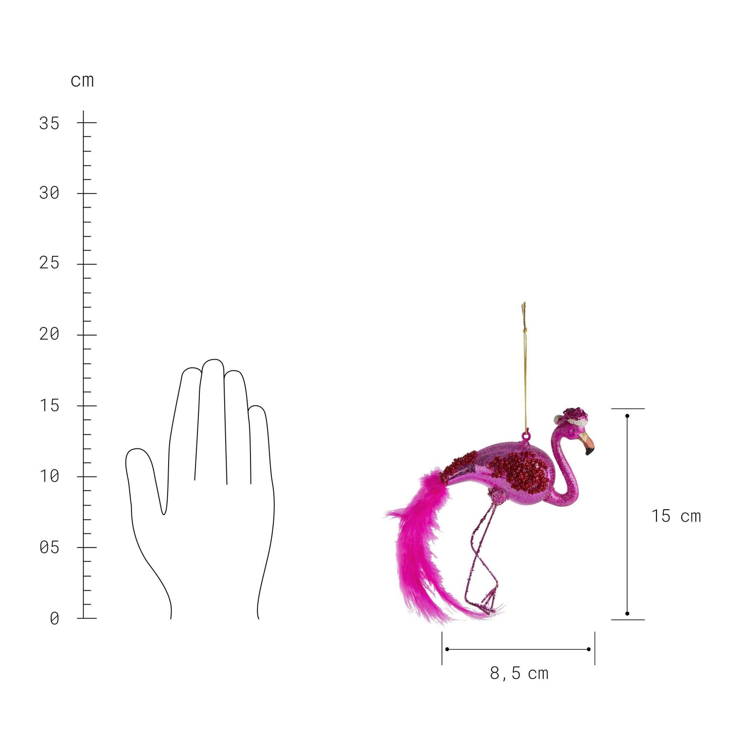 HANG ON Anhänger Flamingo mit Mütze