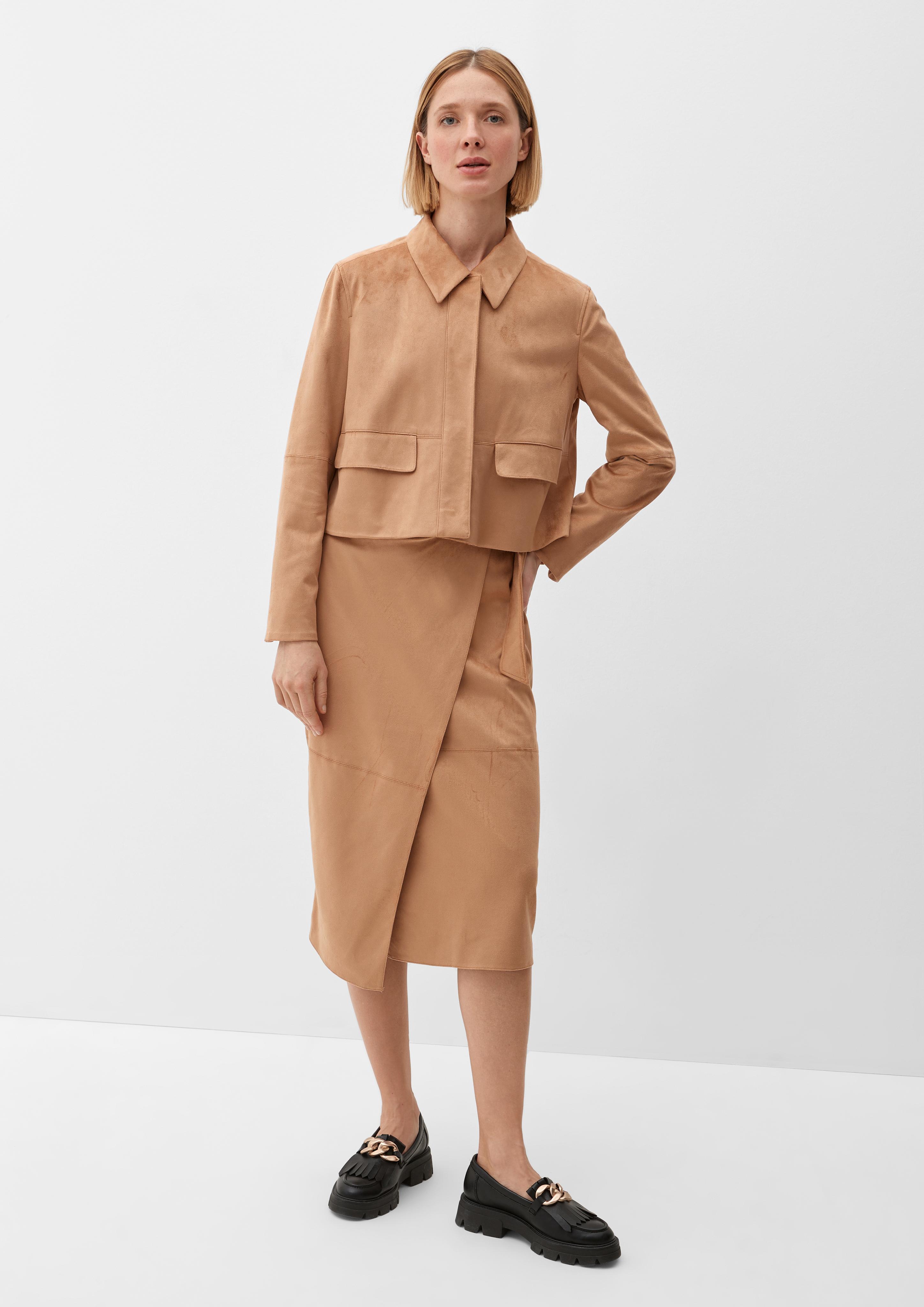 Jacke in Veloursoptik  2132529-8461