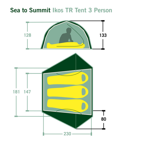 IKOS TR TENT 3 PERSON - Kuppelzelt